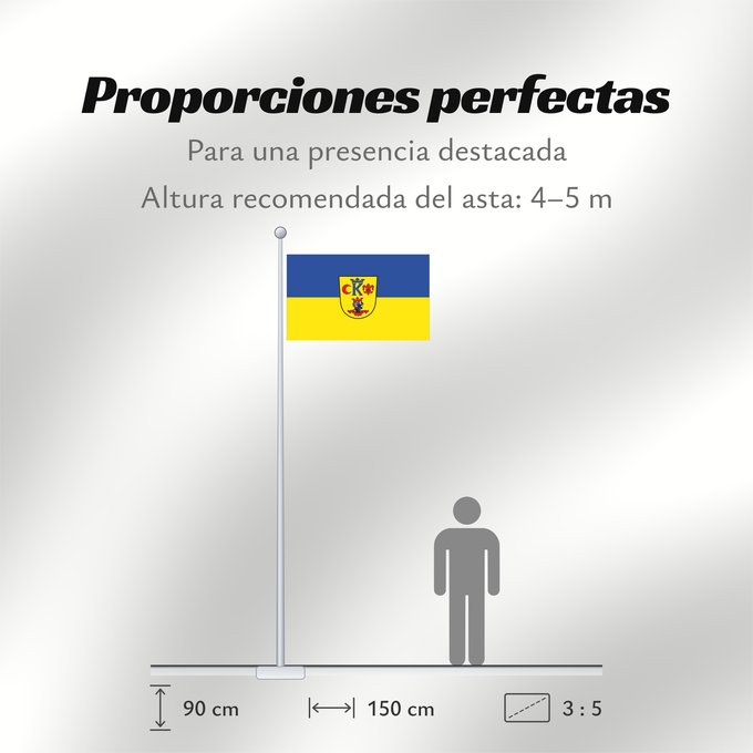 Proporciones de la bandera: Huisheim (Bayerisch-Schwaben)