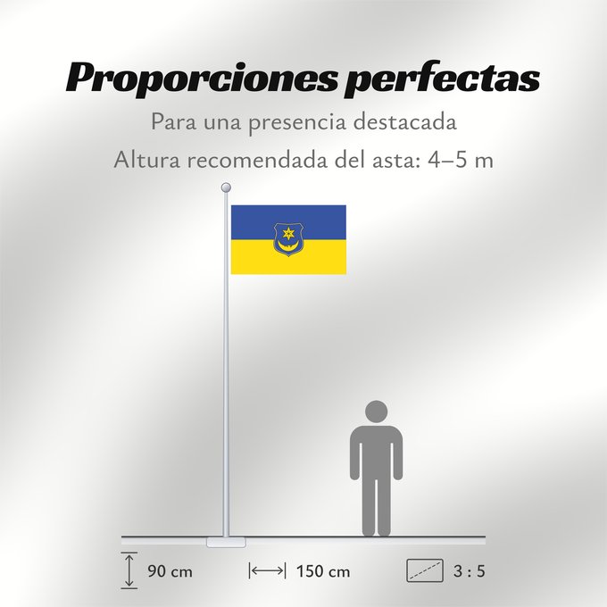 Proporciones de la bandera: Monheim, St (Bayerisch-Schwaben)