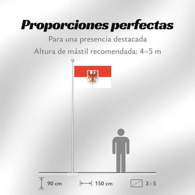 Proporciones de la bandera: Brandenburg	Brandebourg	Brandeburgo