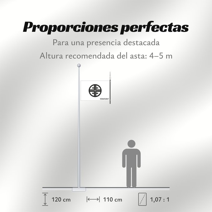 Proporciones de la bandera: Deutsche Turnerschaft Weiß