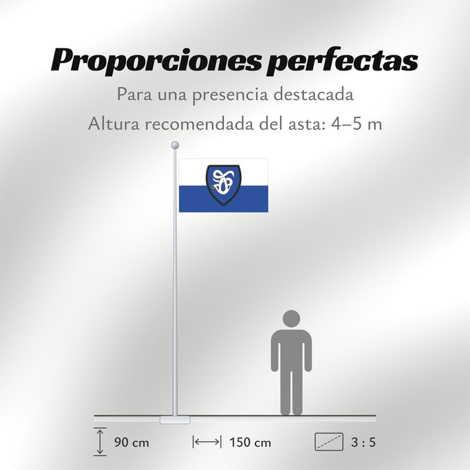 Proporciones de la bandera: HalternW Haltern am See Beschreibung der Flagge Der Stadt Haltern am See ist ferner mit Urkunde des Regierungspräsidenten Münster vom 5. November 1975 das Recht zur Weiterführung einer Flagge verliehen worden