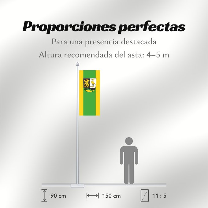 Proporciones de la bandera: Landkreis Greiz German district Greiz Arrondissement de Greiz Distrito de Greiz Distretto di Greiz