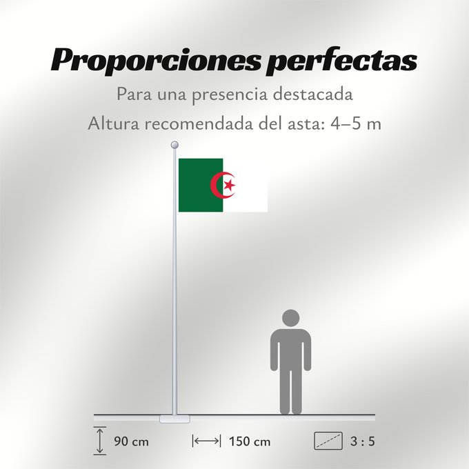 Proporciones de la bandera: Algeria	L Algérie	Argelia	Algerien	Dell Algeria	Algerije	Argélia	Algierii	Vo Algérie	علم الجزائر	Σημαία της Αλγερίας	Alĝerio	Algerian	דגל אלג יריה	Algéria	Aljazair	アルジェリアの国旗	Asenǧaq n Dzayer	알제리의 국기	Drapèu d Argeria	Флаг Алжира	Alžirije	Algeriets	ⴰⵏⴰⵢ ⴰⴷⵣ