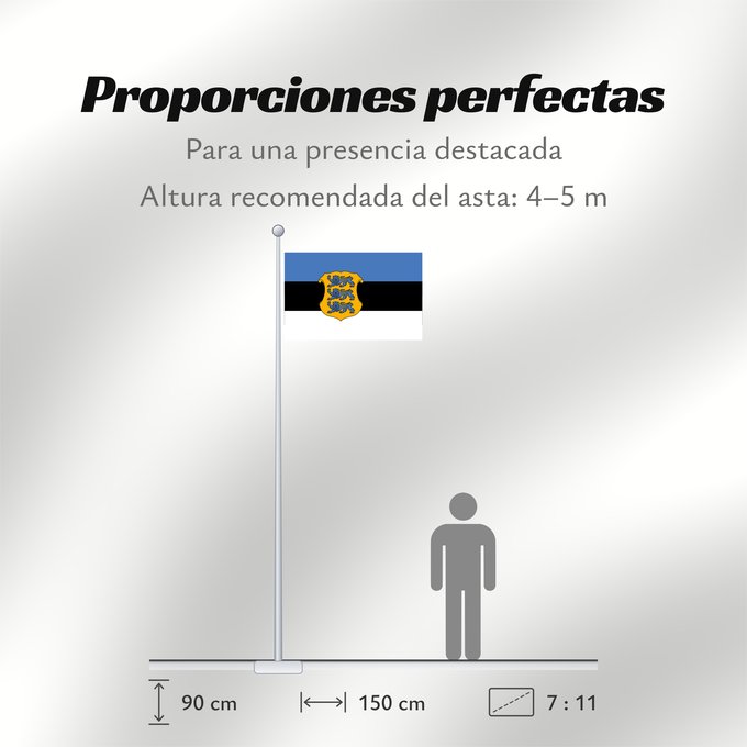 Proporciones de la bandera: Estonia - Minister of Defence	Estonian Minister of Defence	Ministre de la Défense de l'Estonie	Ministro de Defensa de Estonia	Verteidigungsminister von Estland	Ministro della Difesa dell'Estonia	Kaitseministri lipp