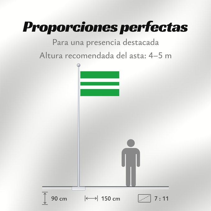 Proporciones de la bandera: Et-Antsla vald Antsla Parish Paroisse d'Antsla Parroquia de Antsla Gemeinde Antsla Parrocchia di Antsla