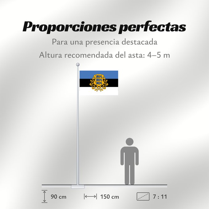 Proporciones de la bandera: President of Estonia Presidential Standard of Estonia Étendard présidentiel de l'Estonie Estandarte Presidencial de Estonia Standarte des estnischen Präsidenten Stendardo presidenziale dell'Estonia