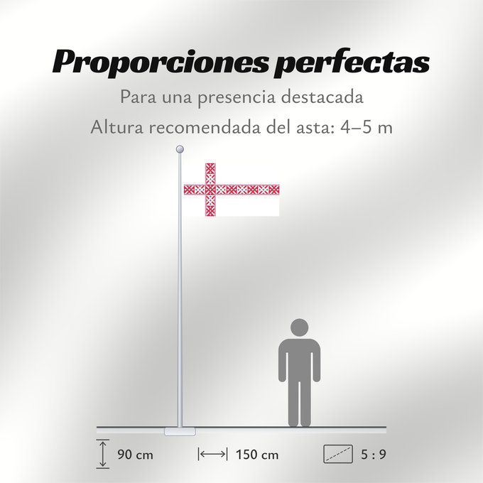 Proporciones de la bandera: Setomaa	Setumaa lipp