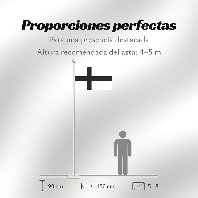 Proporciones de la bandera: United Baltic Duchy