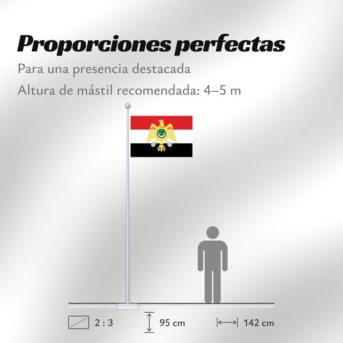Proporciones de la bandera: Egypt 1952