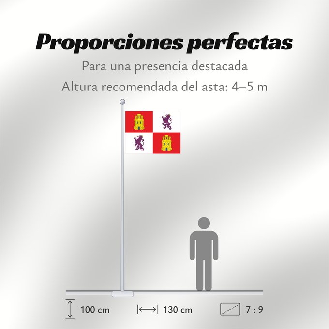 Proporciones de la bandera: Castile and León	Autonomous community of Castile and León	Castille-et-León	Comunidad autónoma de Castilla y León	Kastilien und León	Castiglia e León