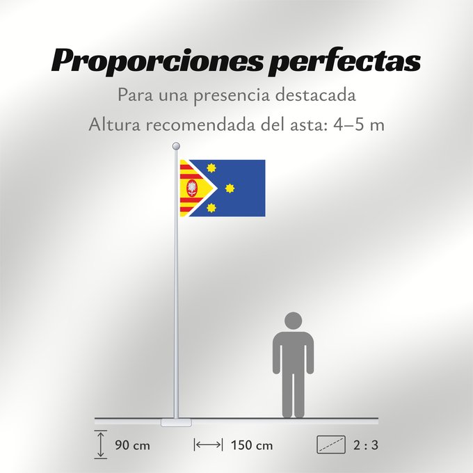 Proporciones de la bandera: Aísa