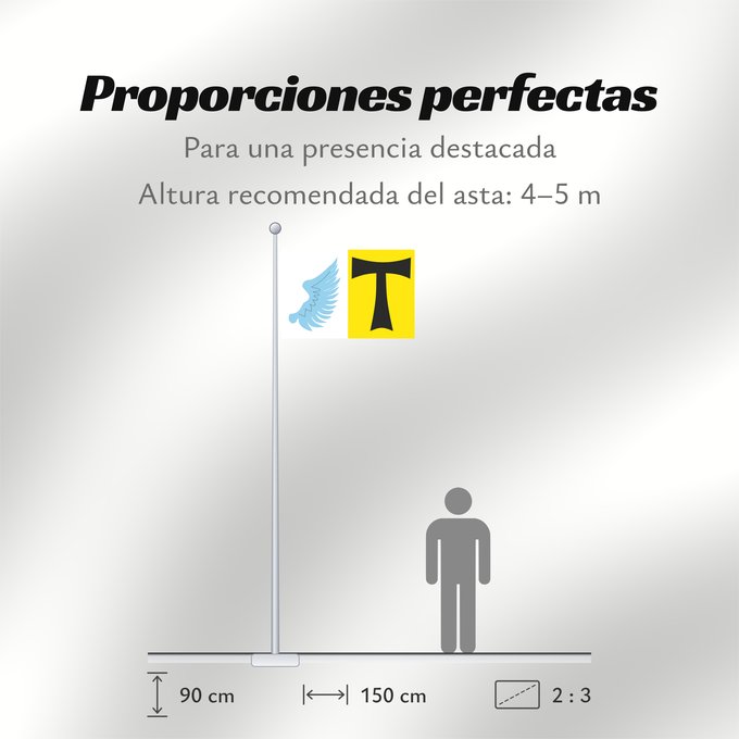 Proporciones de la bandera: D Alió Alió Apaisada Apaïsada