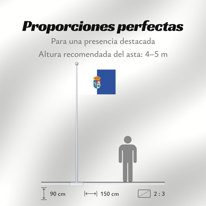 Proporciones de la bandera: Arganda del Rey Spain Arganda del Rey España
