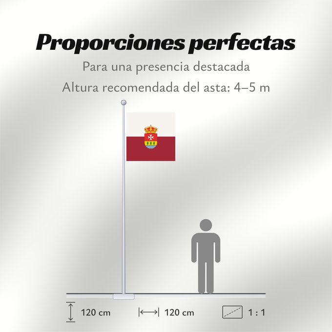 Proporciones de la bandera: Arroyo de la Encomienda Arroyo de la Encomienda, Valladolid