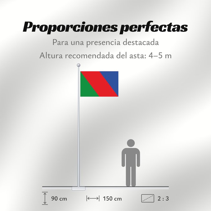 Proporciones de la bandera: Aspariegos Spain