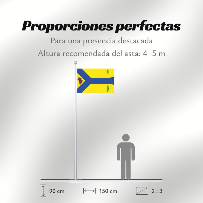 Proporciones de la bandera: Bárboles	Bárboles-Zaragoza-Spain	Bárboles-Zaragoza