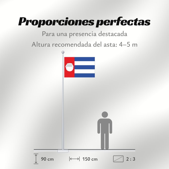Proporciones de la bandera: Cacín  Granada	Cacín, Granada, Spain	Cacín	Cacín, Granada, España