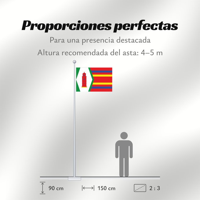 Proporciones de la bandera: Campillo de Aragón Campillo de Aragón-Zaragoza-Spain