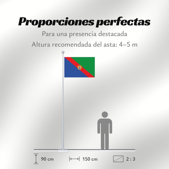 Proporciones de la bandera: Colomera Granada Colomera, Granada, Spain Colomera Colomera, Granada, España.