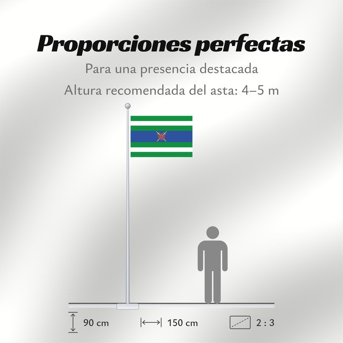 Proporciones de la bandera: Escatrón Escatrón-Zaragoza-Spain Escatrón-Zaragoza