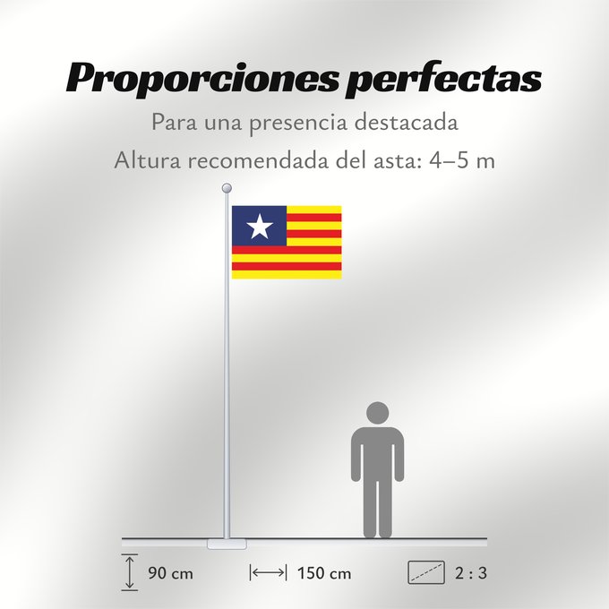 Proporciones de la bandera: Estado Aragonés	Aragonese State	État aragonais	Aragonischer Staat	Stato Aragonese