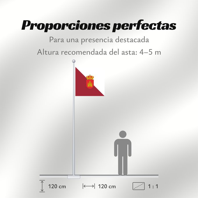 Proporciones de la bandera: Grijota Municipal de Grijota Palencia