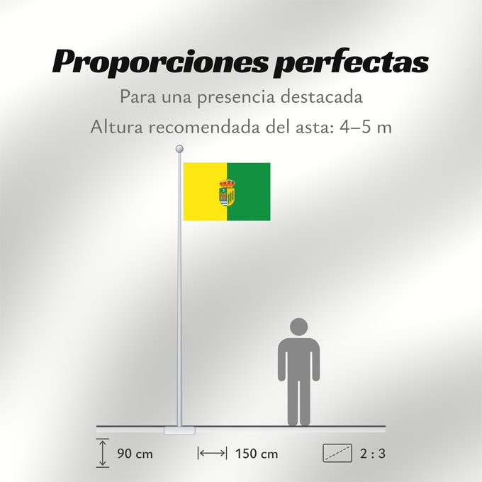 Proporciones de la bandera: Láchar Granada Láchar, Granada, Spain Láchar Láchar, Granada, España.