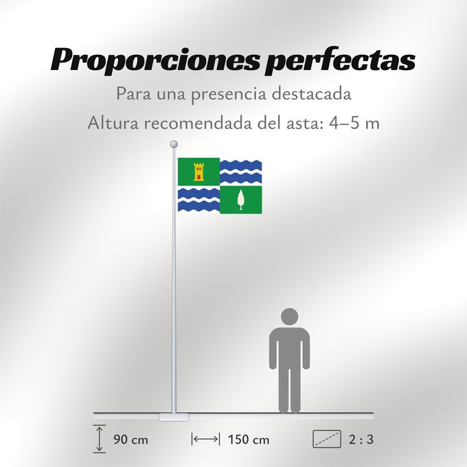 Proporciones de la bandera: Mequinenza	Mequinenza - Zaragoza - Spain	Mequinenza - Huesca