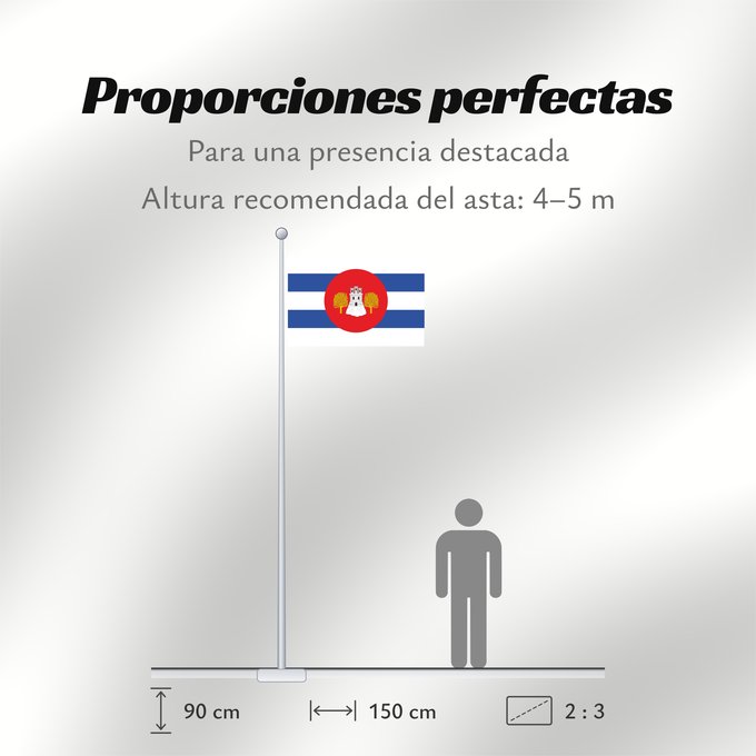 Proporciones de la bandera: Monesma y Cajigar Monesma y Cajigar-Huesca-Spain Badnera de Monesma y Cajigar-Huesca