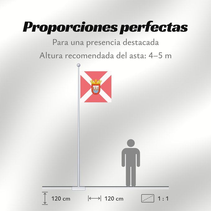 Proporciones de la bandera: Puente la Reina Puente la Reina Navarre-Spain Municipio de Puente la Reina Navarra-España