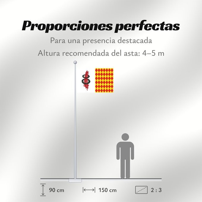 Proporciones de la bandera: Sant Quirze Safaja It is easy to put a border around this flag image Apaisada Apaïsada