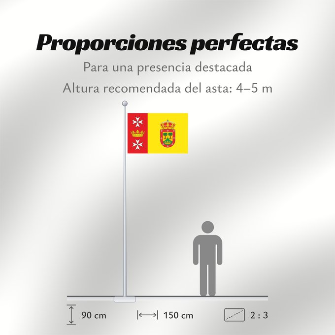 Proporciones de la bandera: Soto de Cerrato	Soto de Cerrato  Palencia, Spain	Muncipal de Soto de Cerrato