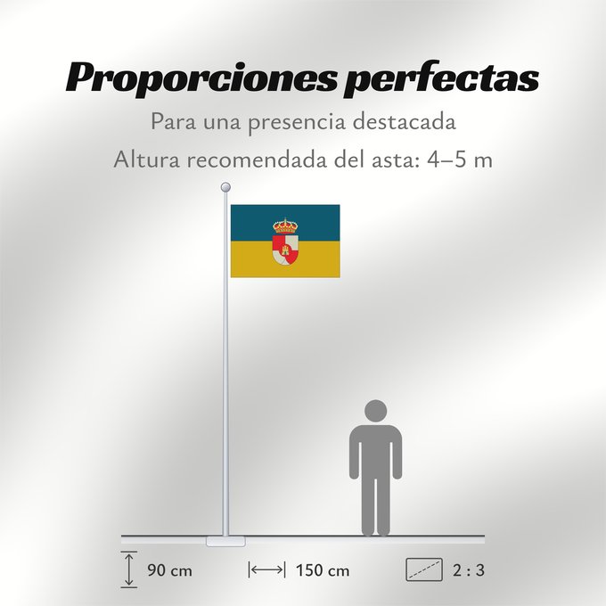 Proporciones de la bandera: Villanueva de la Reina	Villanueva de la Reina  Jaén, Andalusia, Spain	Villanueva de la Reina  Jaén, Andalucía, España