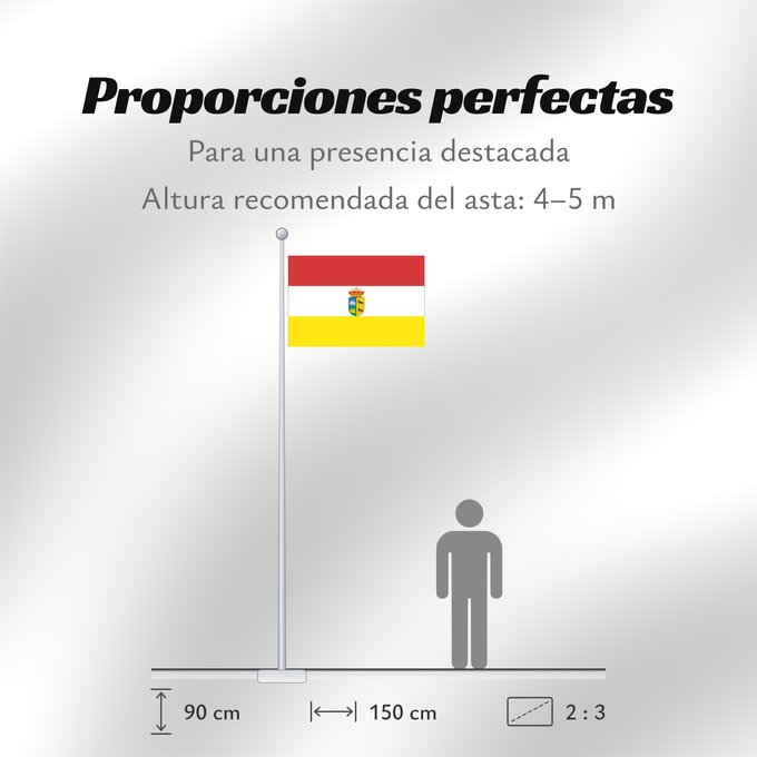 Proporciones de la bandera: Villanueva del Rey  Córdoba	Villanueva del Rey, Córdoba, Spain	Villanueva del Rey	Villanueva del Rey, Córdoba, España