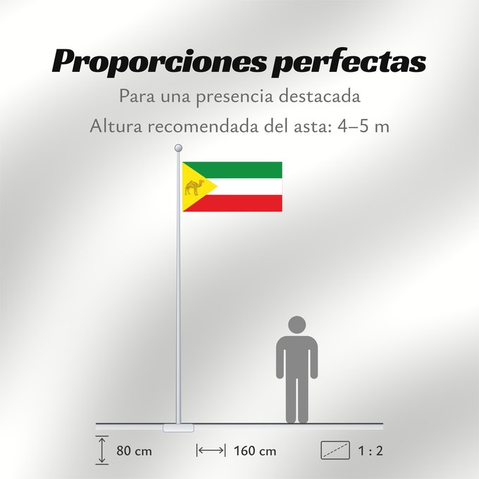 Proporciones de la bandera: Somali Region	Regione di Somali, Etiopia	Retió Somali, Etiòpia