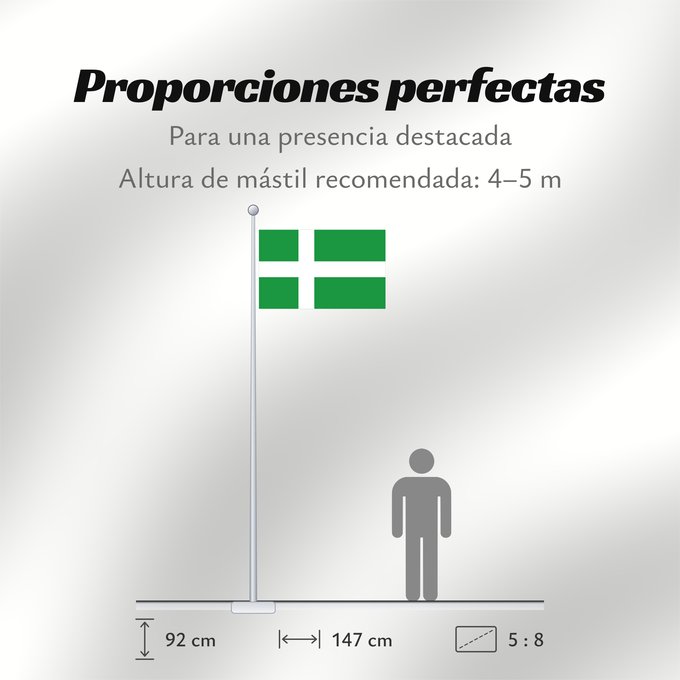 Proporciones de la bandera: Sami people  unofficial	Sami people  unofficial  - the colours  green and white