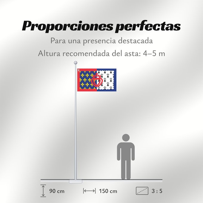 Proporciones de la bandera: Unofficial flag of Pays-de-la-Loire	Unofficial flag of the region Pays-de-la-Loire in France	Non officiel de la région Pays-de-la-Loire	Países del Loira	Pays de la Loire	Los Païses de Léger