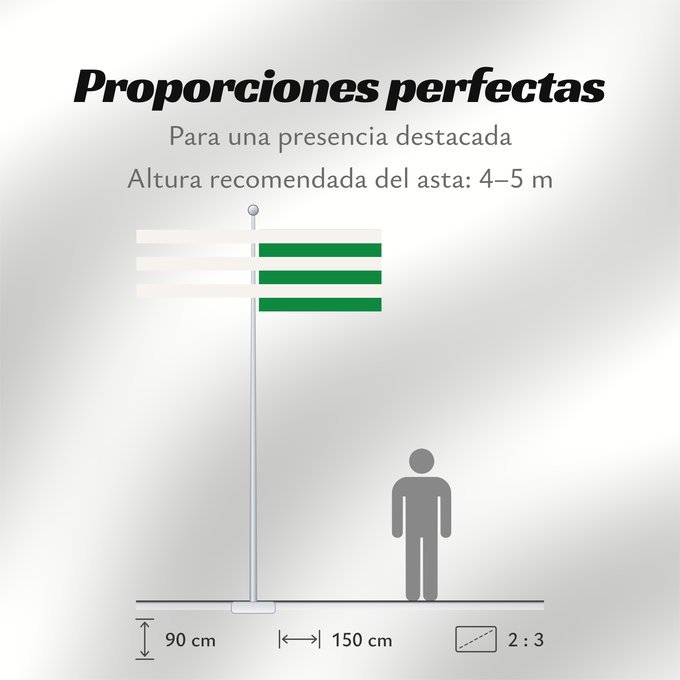 Proporciones de la bandera: Commune de Saint-Pol-sur-Mer  59  Nord-France	Saint-Pol-sur-Mer (59)	Commune de Saint-Pol-sur-Mer  59  Nord-France « Fascé de 6 pièces de sinople et d  argent