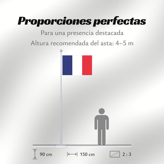 Proporciones de la bandera: Réunion	La Réunion  le drapeau français