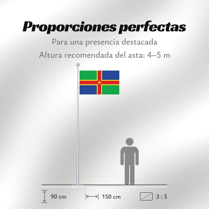 Proporciones de la bandera: Lincolnshire Lincolnshire county