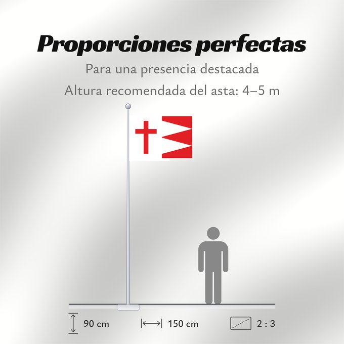 Proporciones de la bandera: Kazbegi	KAZBEGI