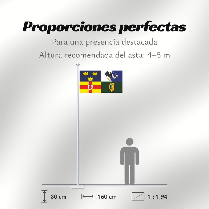 Proporciones de la bandera: Four Provinces Ireland