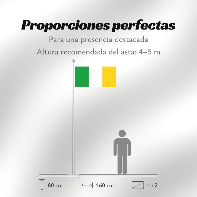 Proporciones de la bandera: County Offaly	Offaly