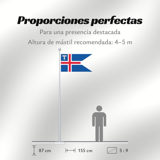 Proporciones de la bandera: Customs Flag and Ensign of Iceland	Customs flag of Iceland. Ratio 37 18	Servicio Aduanero