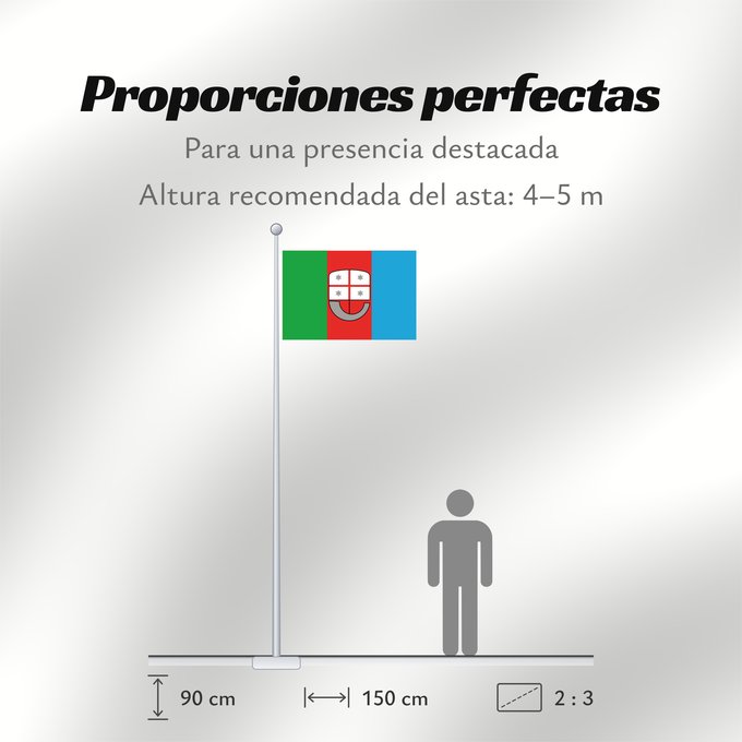 Proporciones de la bandera: Liguria Italian region Liguria ligure Ligurien Regione italiana Liguria