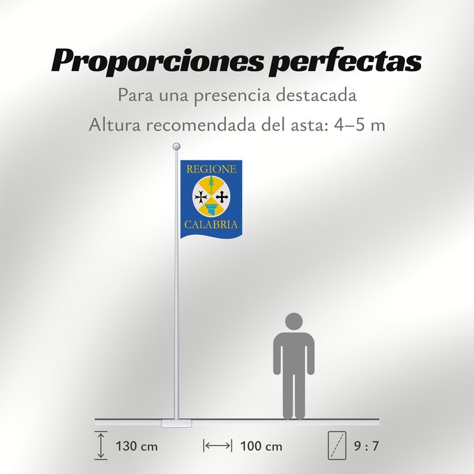 Proporciones de la bandera: Calabria Gonfalone