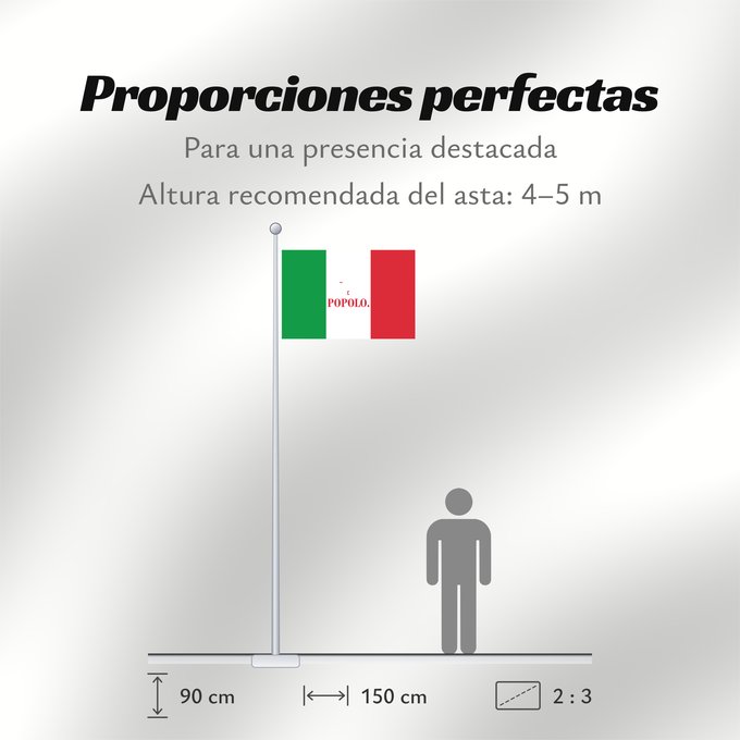 Proporciones de la bandera: Roman Republic  19th century	Roman Republic (19th century)	République romaine (XIXe siècle)	República Romana (siglo XIX)	Römische Republik (19. Jahrhundert)	Repubblica Romana (XIX secolo)