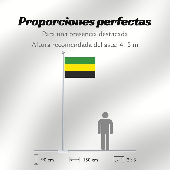 Proporciones de la bandera: First proposed flag of Jamaica