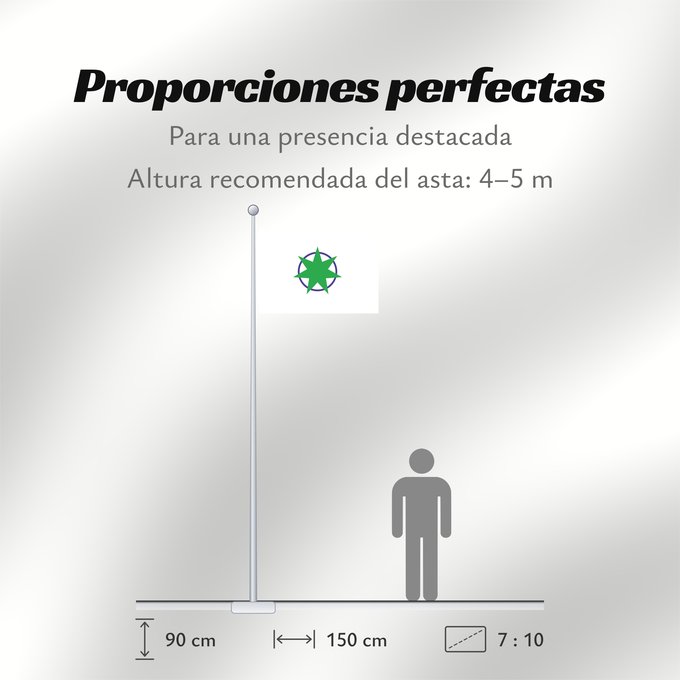 Proporciones de la bandera: Aomori