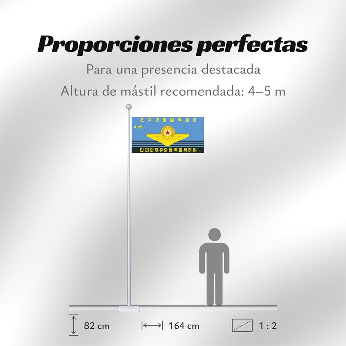 Proporciones de la bandera: Korean People s Army Air Force	조선인민군 항공병와 방공부대의 군기	朝鲜人民军航空兵和防空部队军旗	朝鮮人民軍航空兵和防空部隊軍旗